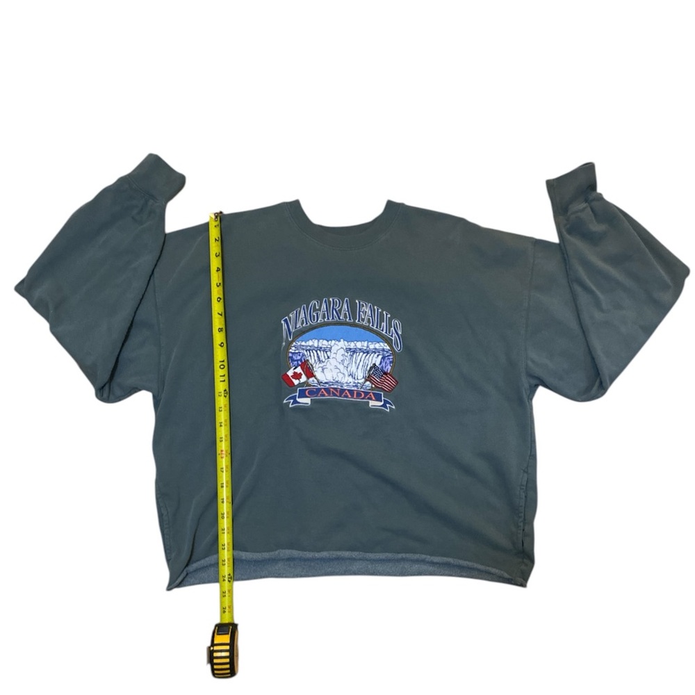 Brandy Melville/John Galt Green Niagara Falls Crewneck Sweatshirt Canada USA